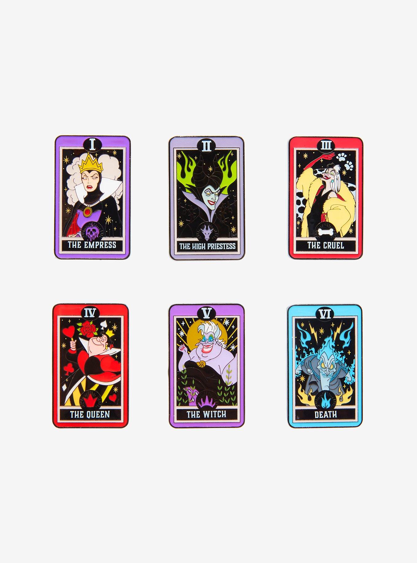 Loungefly Disney Villains Tarot Card Blind Box Enamel Pin, , hi-res