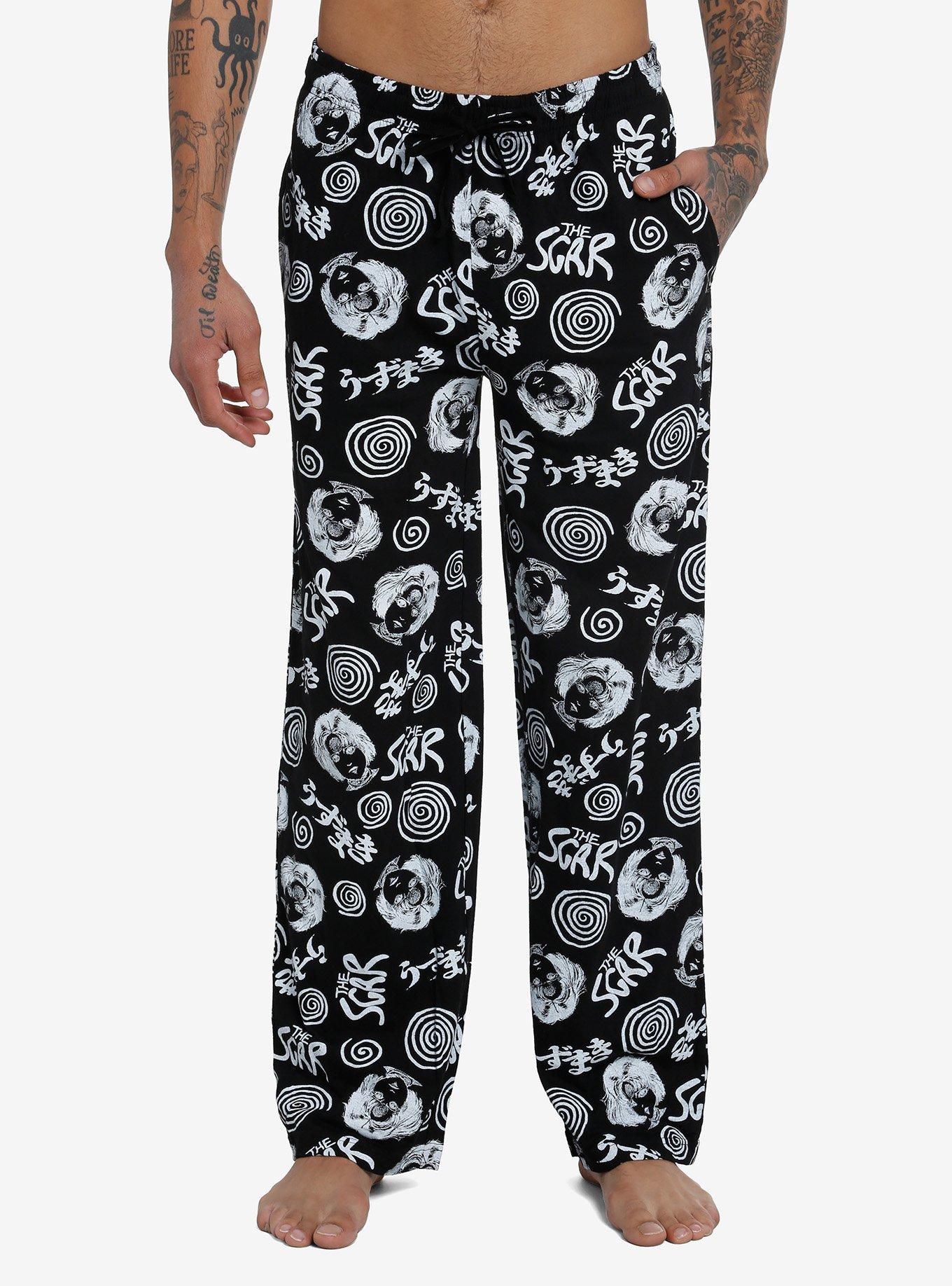 Junji Ito Uzumaki Pajama Pants, BLACK, hi-res