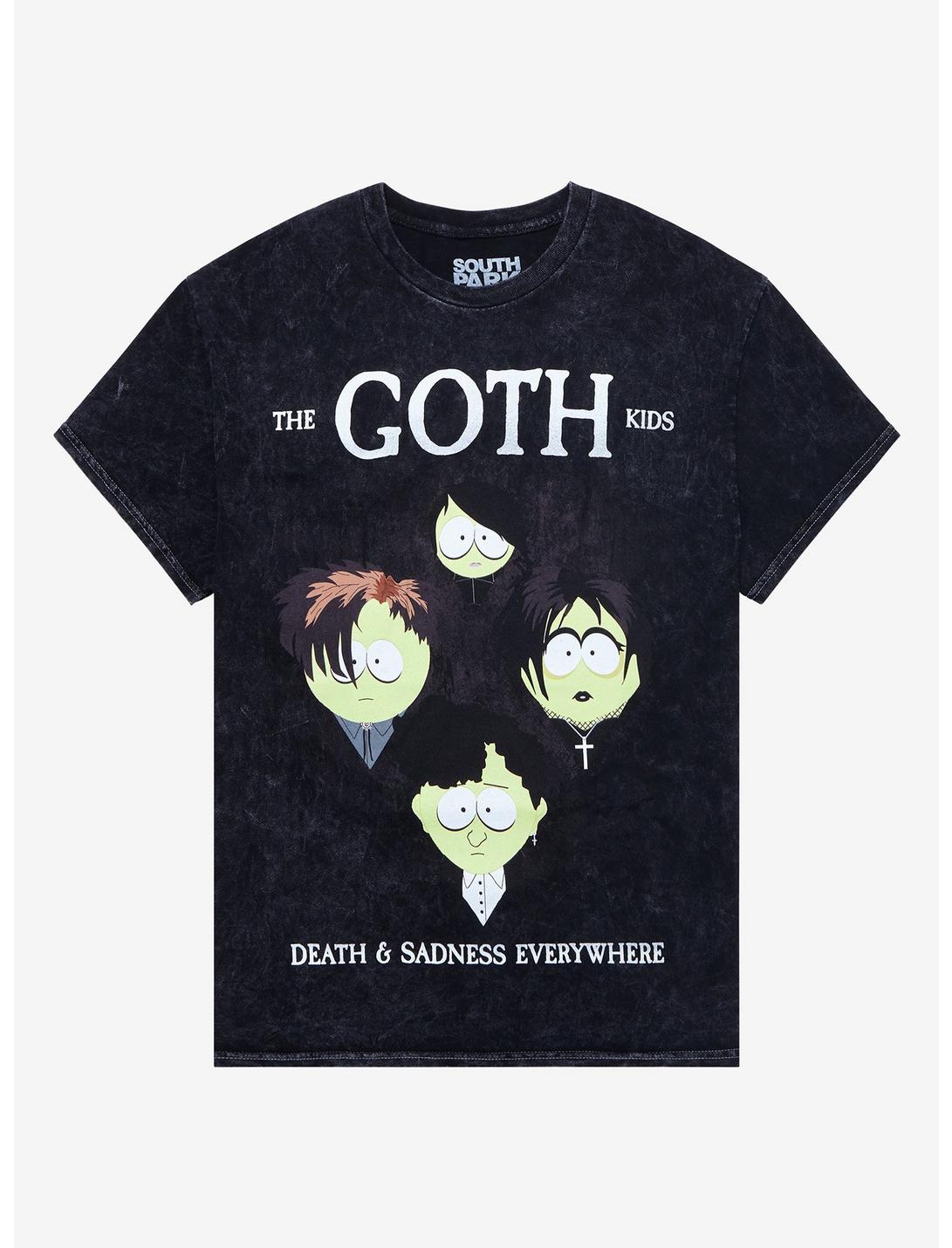 South Park The Goth Kids Mineral Wash T-Shirt, MULTI, hi-res