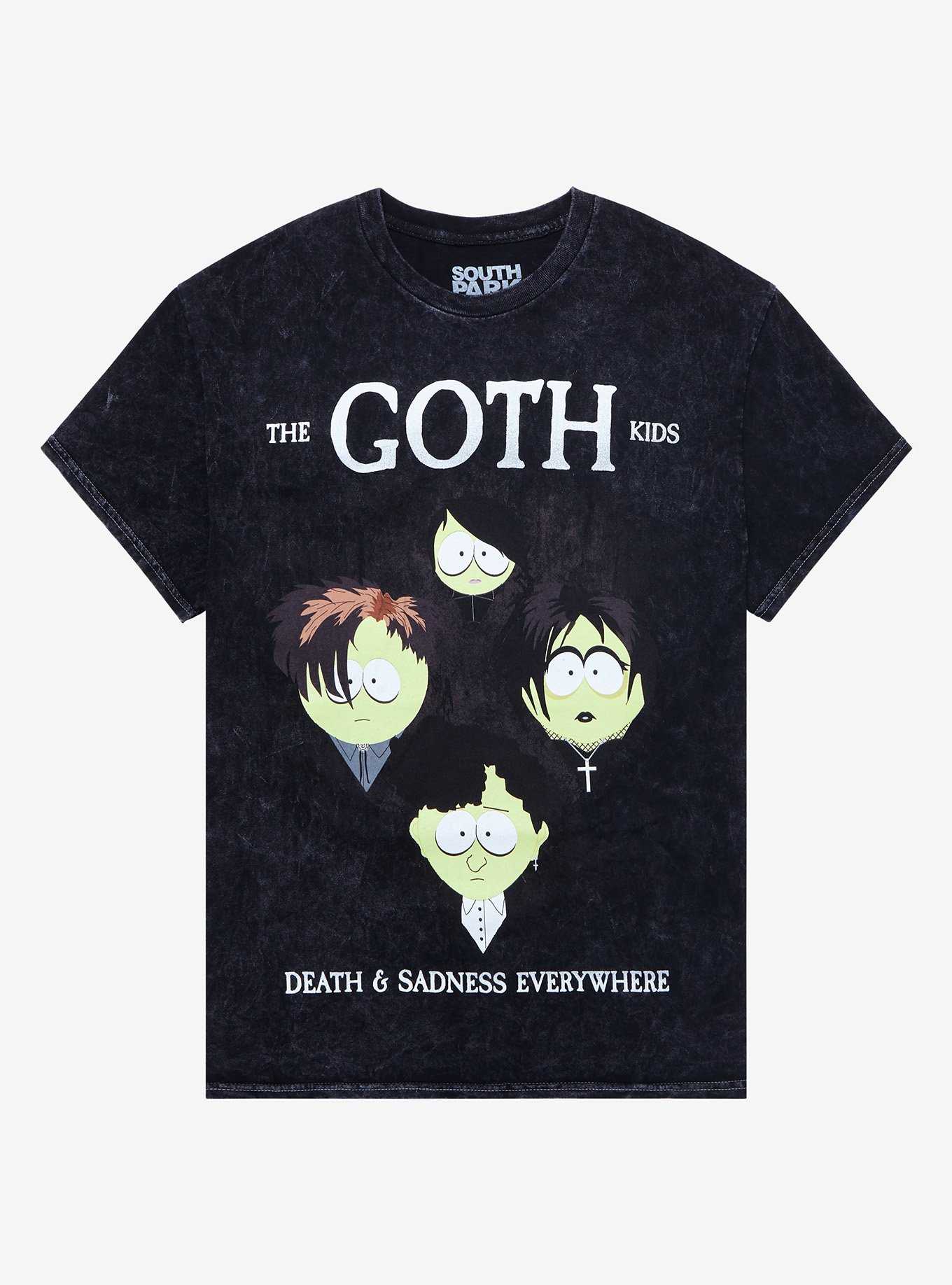 South Park The Goth Kids Mineral Wash T-Shirt, , hi-res