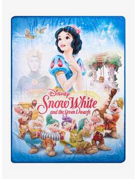 Disney Snow White and the Seven Dwarfs Film Poster Fleece Throw, , hi-res