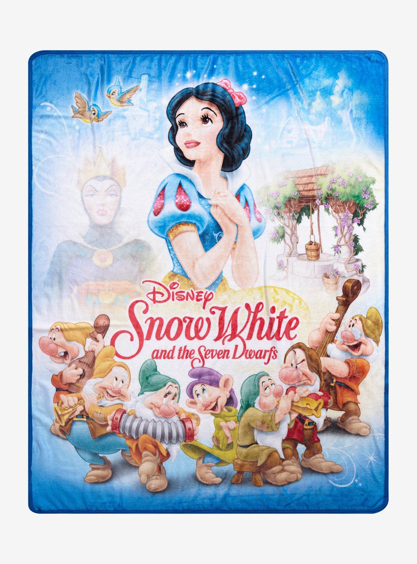 Disney Snow White and the Seven Dwarfs Film Poster Fleece Throw, , hi-res