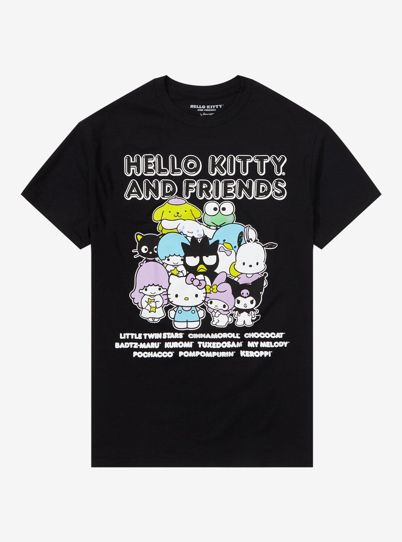 Hello Kitty And Friends Group Names T-Shirt, BLACK, hi-res