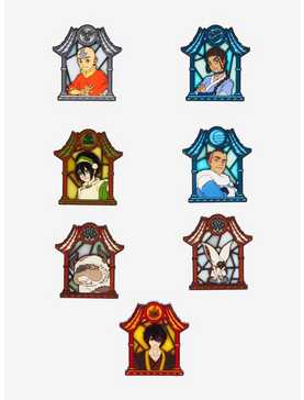 Avatar: The Last Airbender Portrait Stained Glass Blind Box Enamel Pin, , hi-res