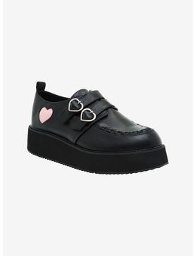 Koi Pink Heart Strappy Creepers, , hi-res