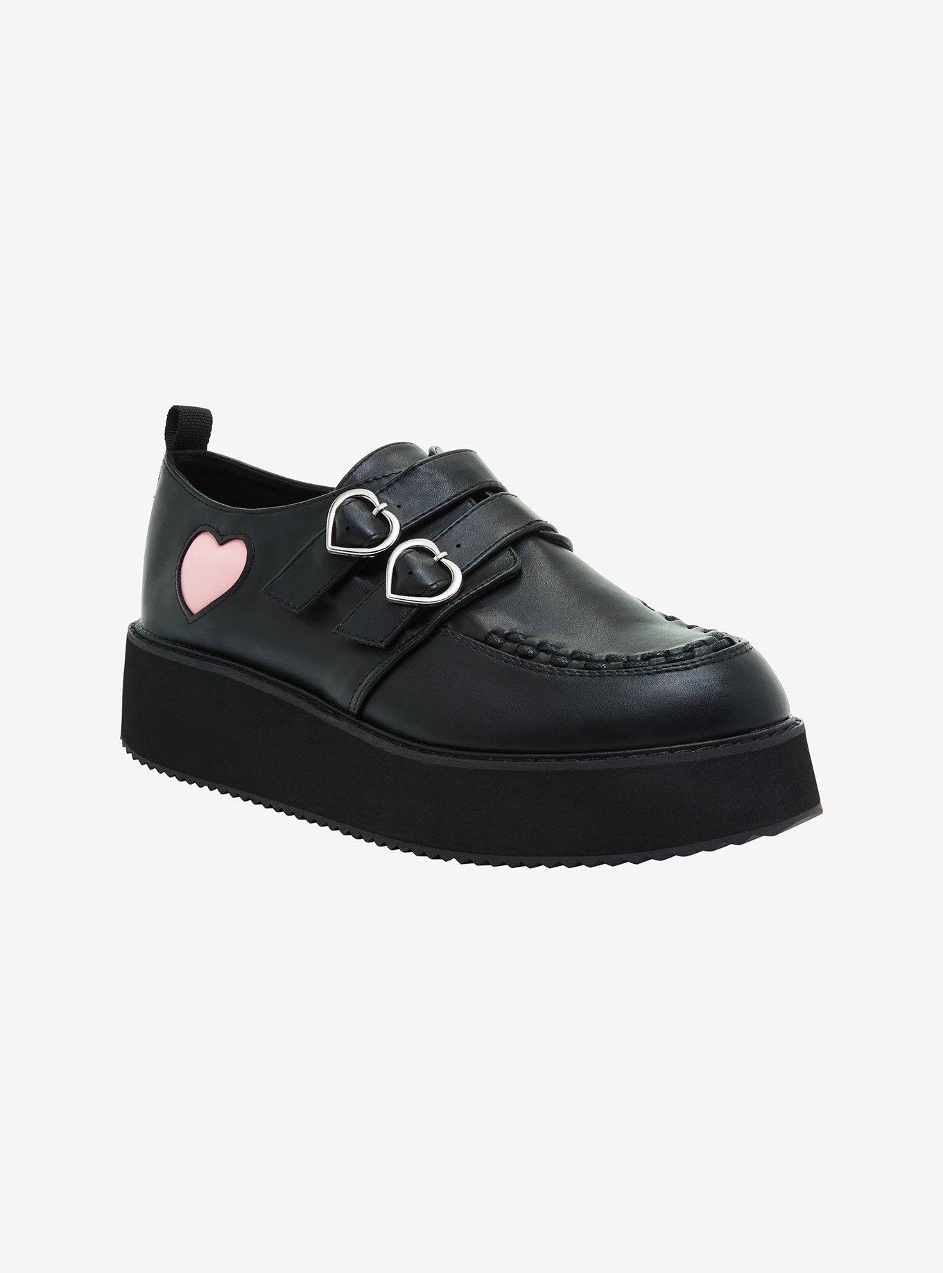 Koi Pink Heart Strappy Creepers, MULTI, hi-res