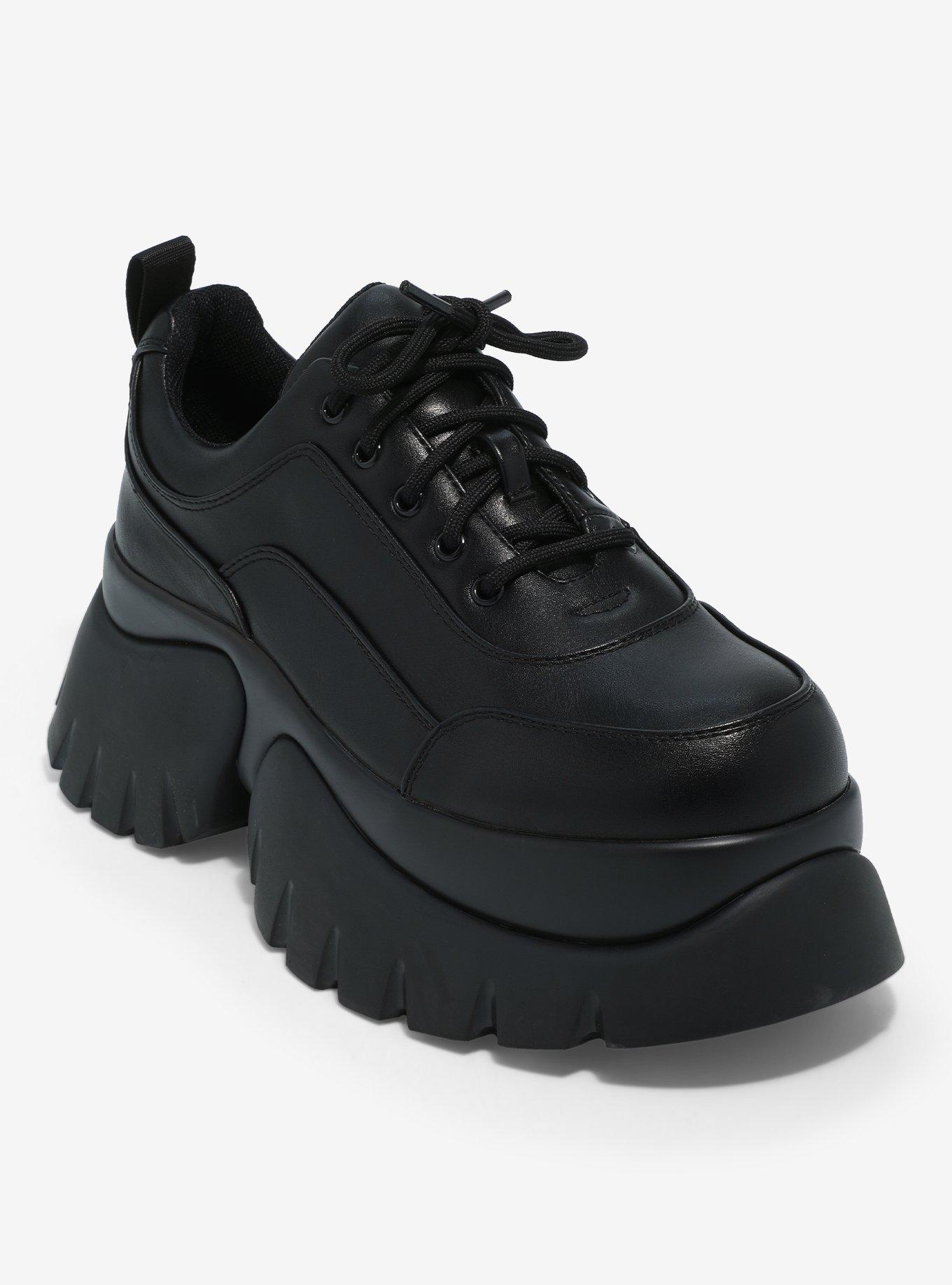 KOI Black Super Chunky Platform Sneakers | Hot Topic