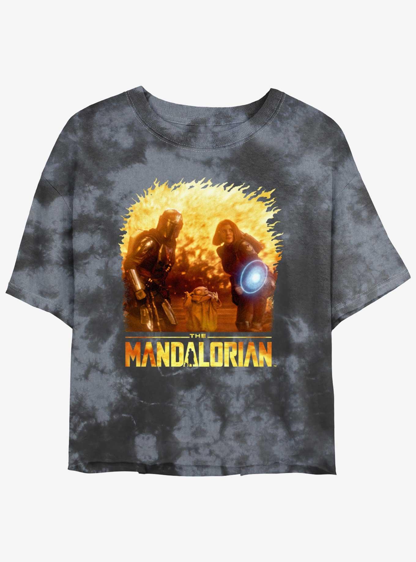 The Mandalorian Power Tie-Dye Girls Crop T-Shirt, , hi-res