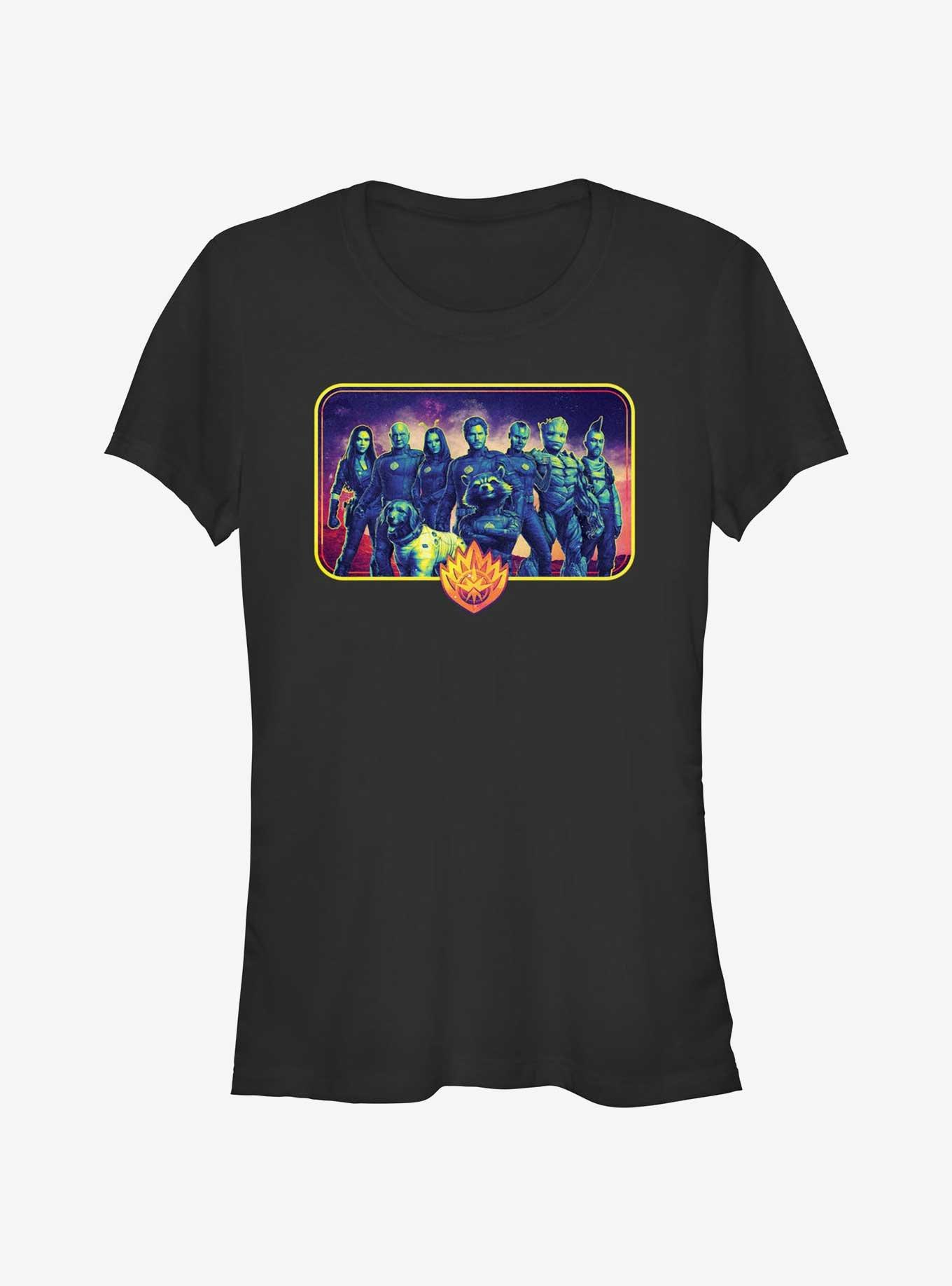 Marvel Guardians of the Galaxy Vol. 3 Cosmic Heroes Lineup Girls T-Shirt, BLACK, hi-res