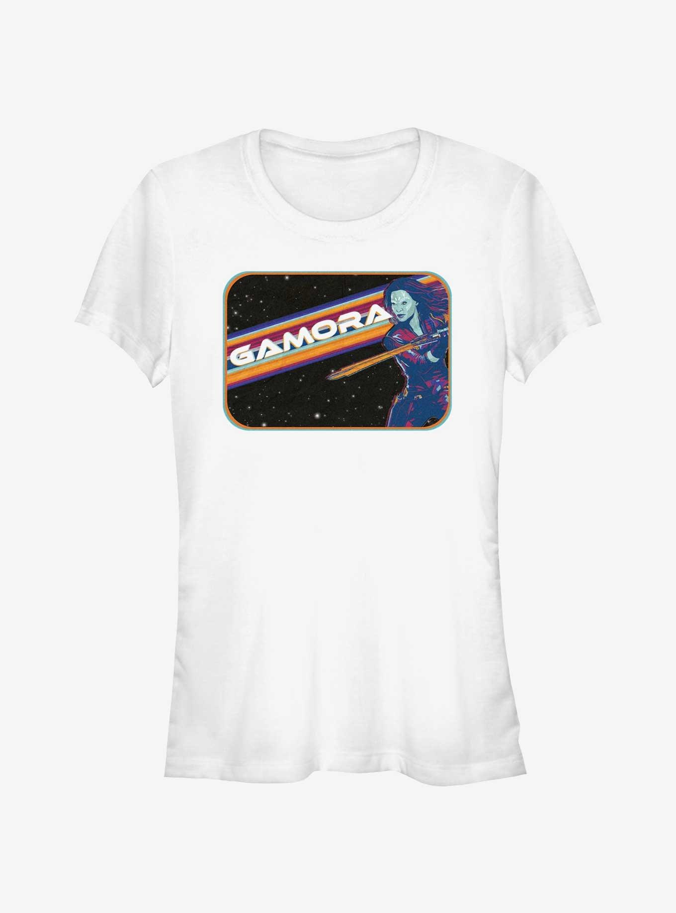 Marvel Guardians of the Galaxy Vol. 3 Gamora Space Badge Girls T-Shirt, WHITE, hi-res