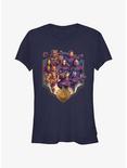Marvel Guardians of the Galaxy Vol. 3 Guardians Family Girls T-Shirt, NAVY, hi-res