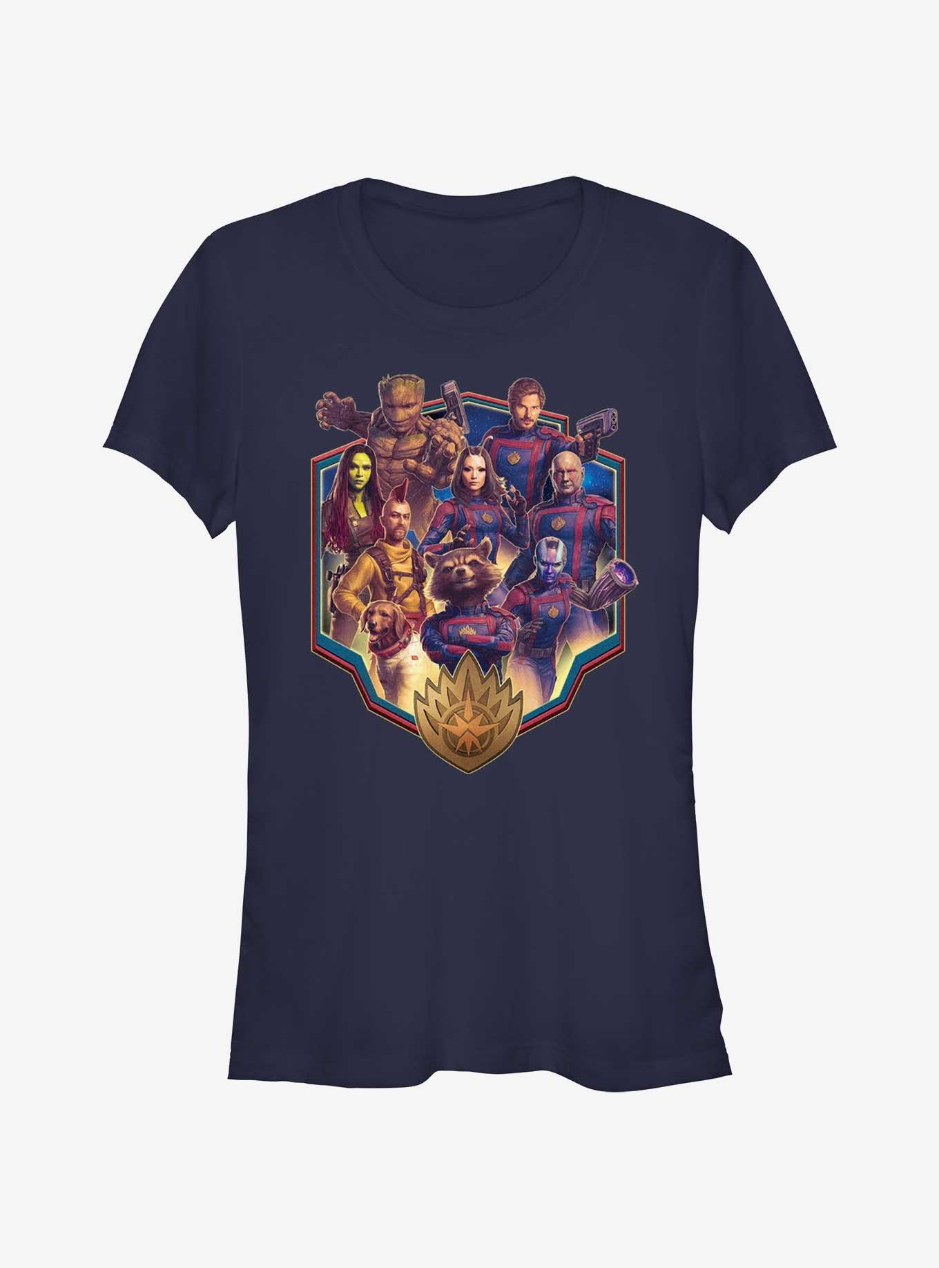Marvel Guardians of the Galaxy Vol. 3 Guardians Family Girls T-Shirt, NAVY, hi-res