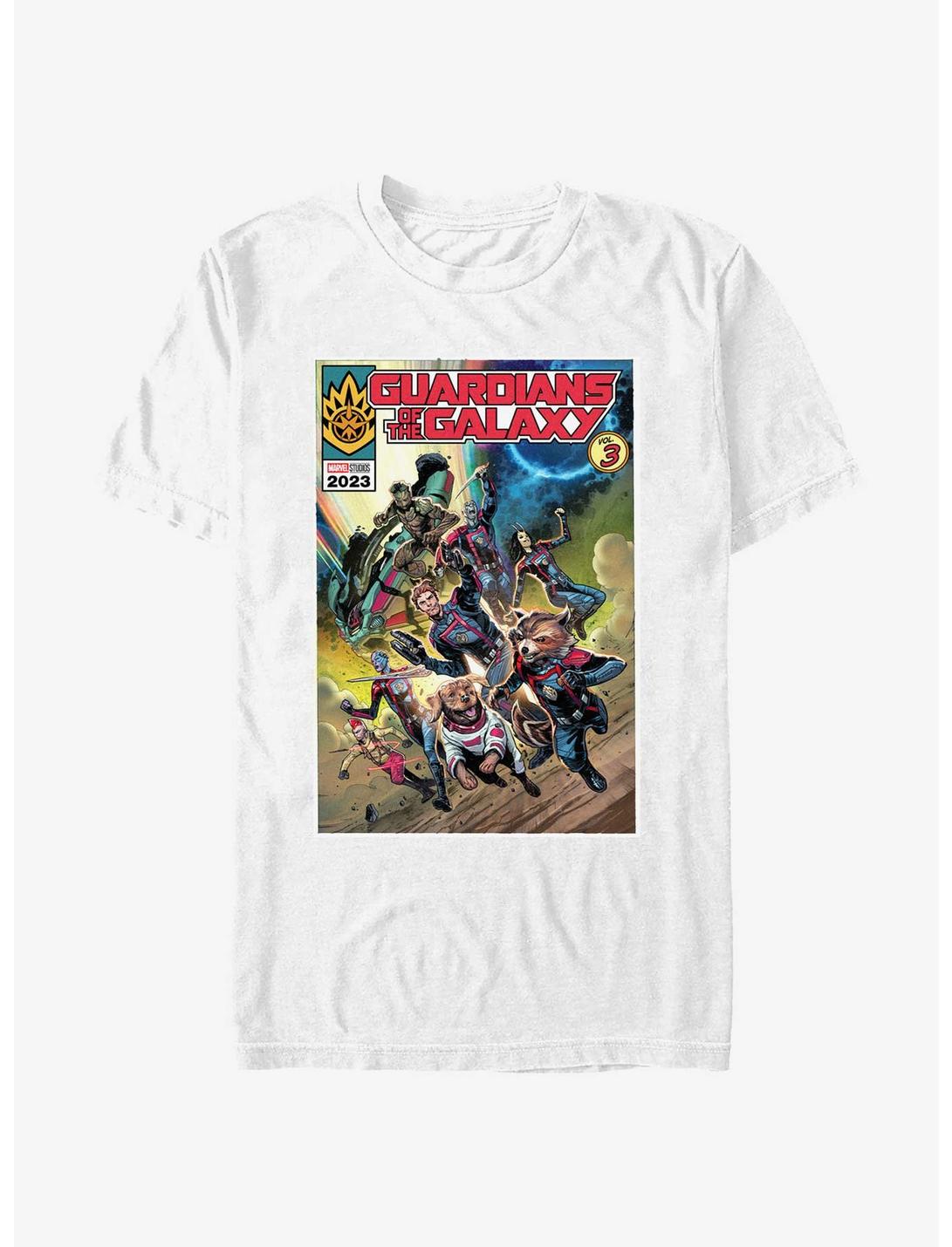 Marvel Guardians of the Galaxy Vol. 3 Comic Book Poster T-Shirt, WHITE, hi-res