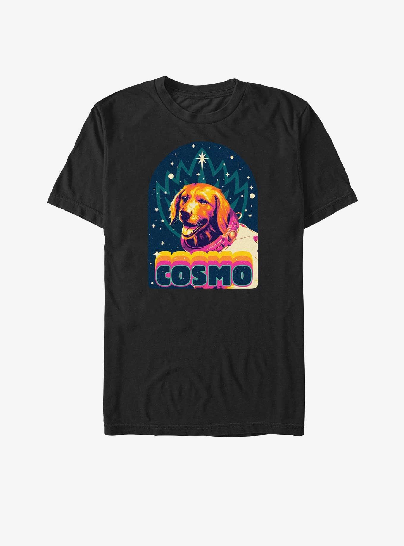Marvel Guardians of the Galaxy Vol. 3 Cosmo Badge T-Shirt, BLACK, hi-res