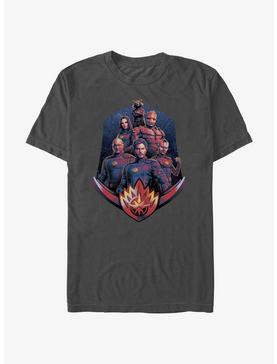 Plus Size Marvel Guardians of the Galaxy Vol. 3 Group Shield T-Shirt, , hi-res