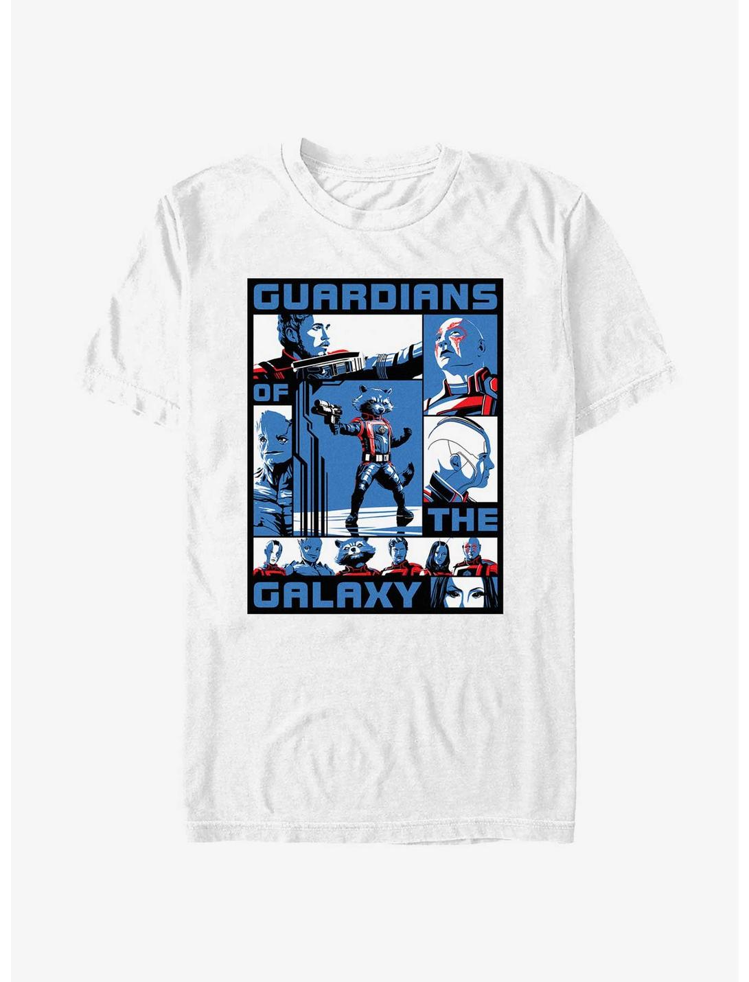 Marvel Guardians of the Galaxy Vol. 3 Guardians Comic T-Shirt, WHITE, hi-res