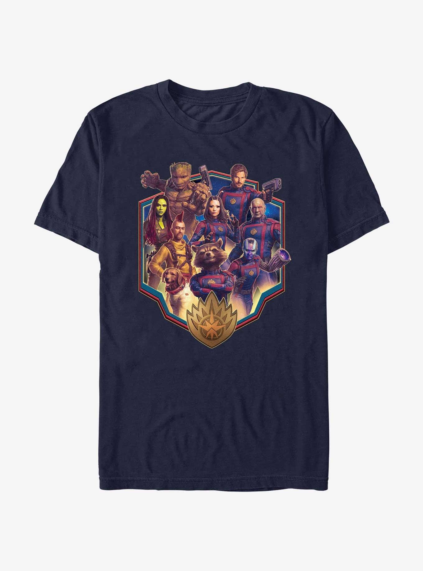 Marvel Guardians of the Galaxy Vol. 3 Guardians Family T-Shirt, NAVY, hi-res