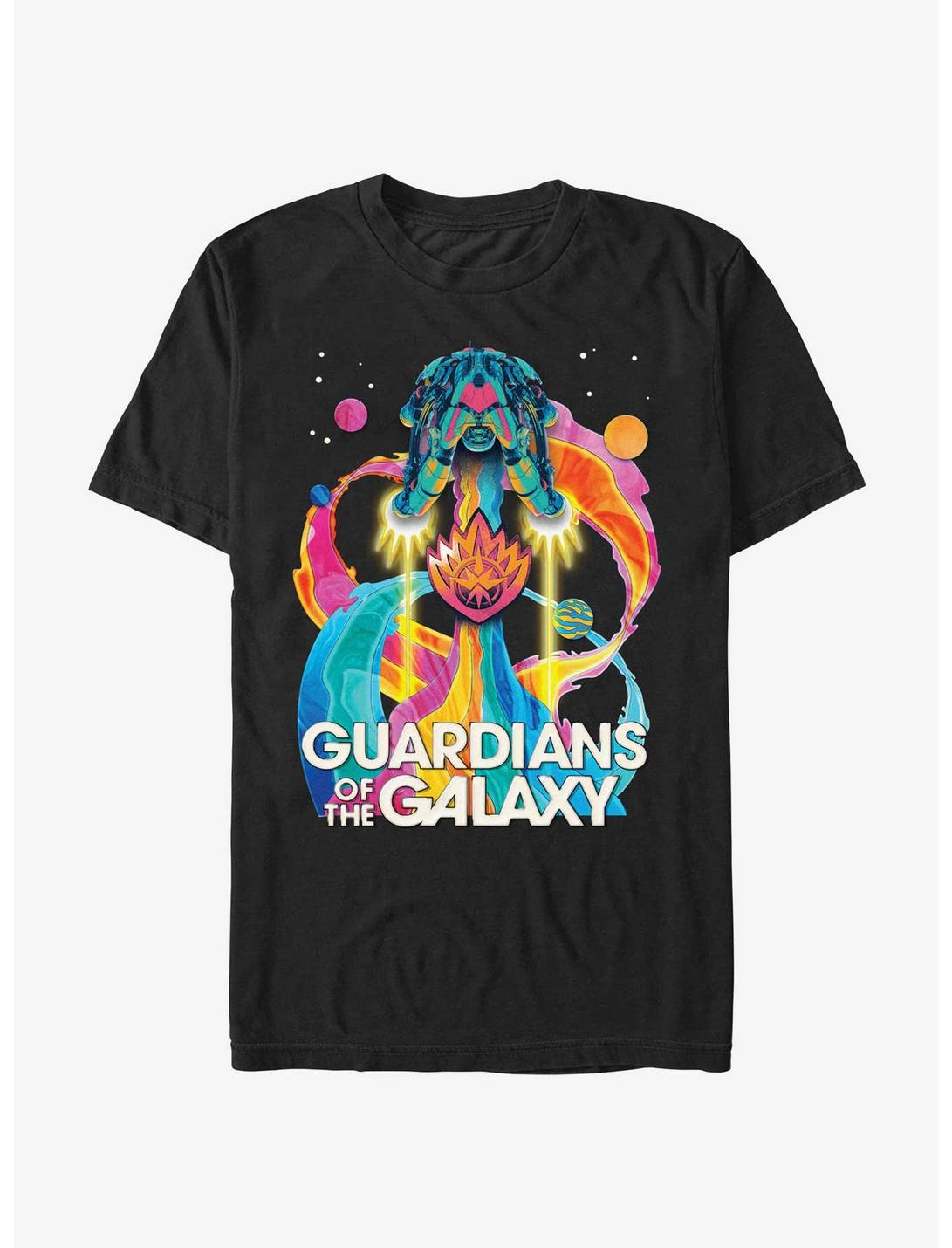 Marvel Guardians of the Galaxy Vol. 3 Psychedelic Ship T-Shirt, BLACK, hi-res