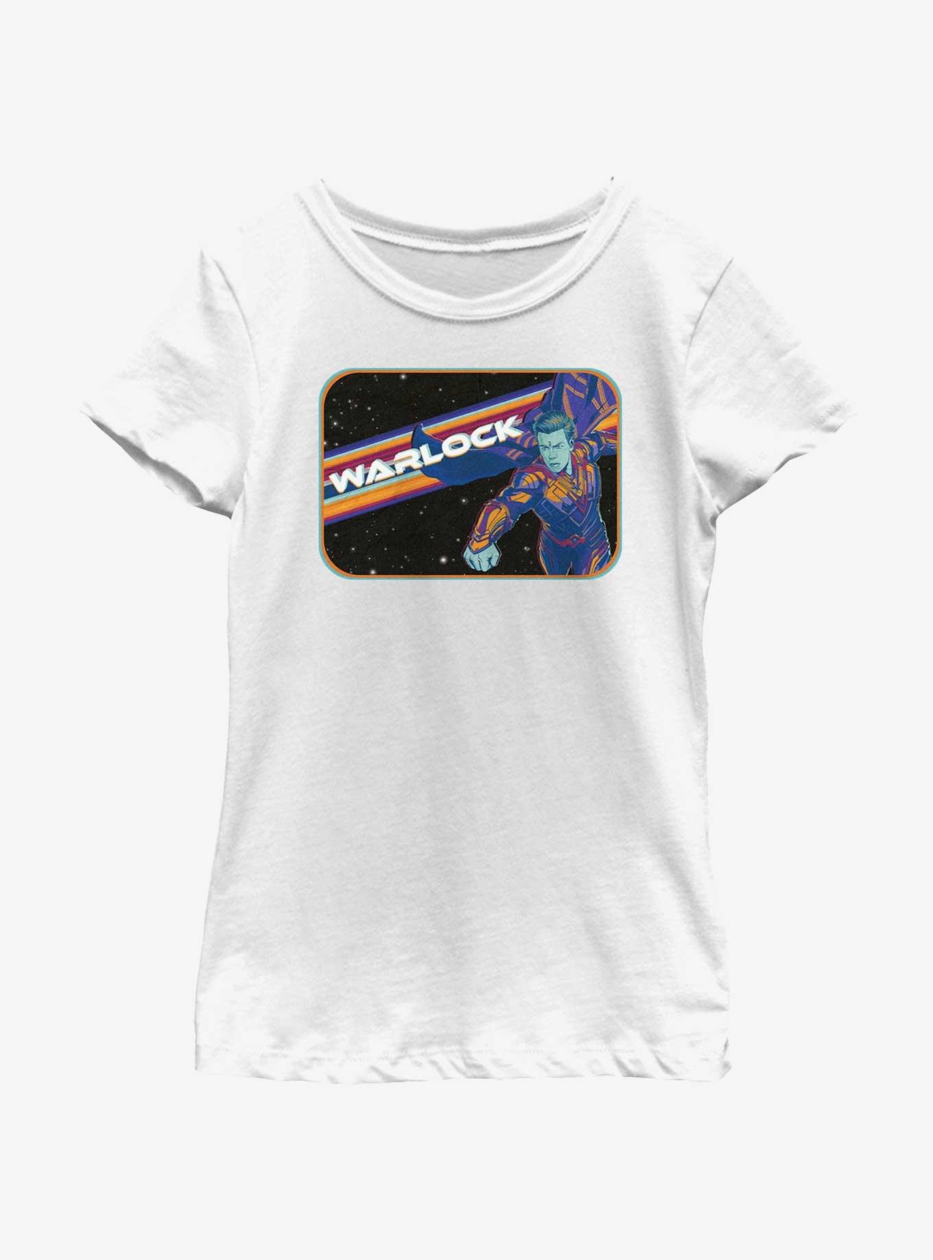 Marvel Guardians of the Galaxy Vol. 3 Adam Warlock Space Badge Youth Girls T-Shirt, WHITE, hi-res