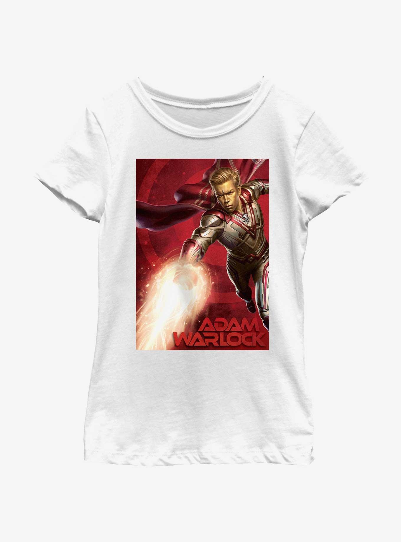 Marvel Guardians of the Galaxy Vol. 3 Adam Warlock Poster Youth Girls T-Shirt, WHITE, hi-res