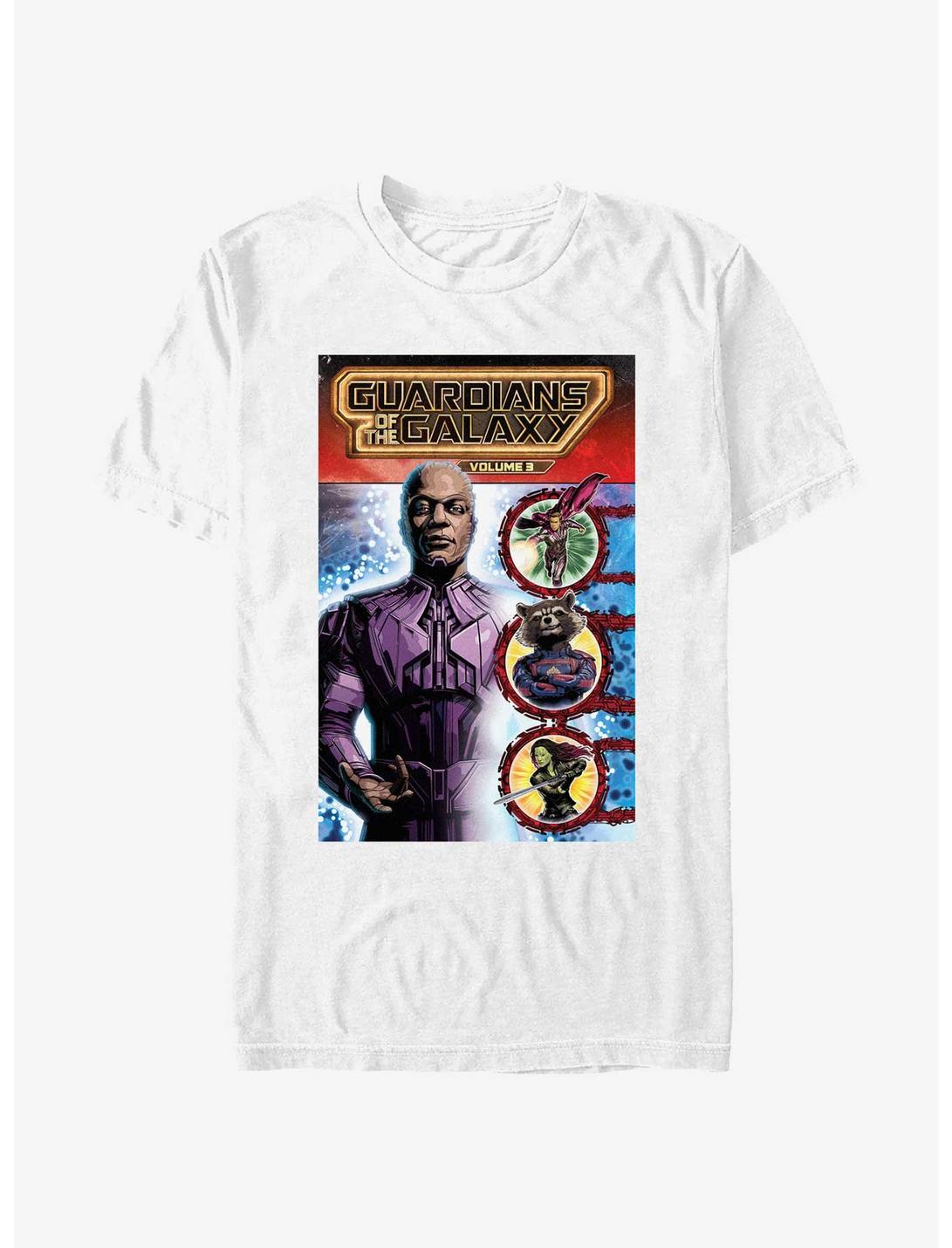 Marvel Guardians of the Galaxy Vol. 3 High Evolutionary Comic Poster T-Shirt, WHITE, hi-res