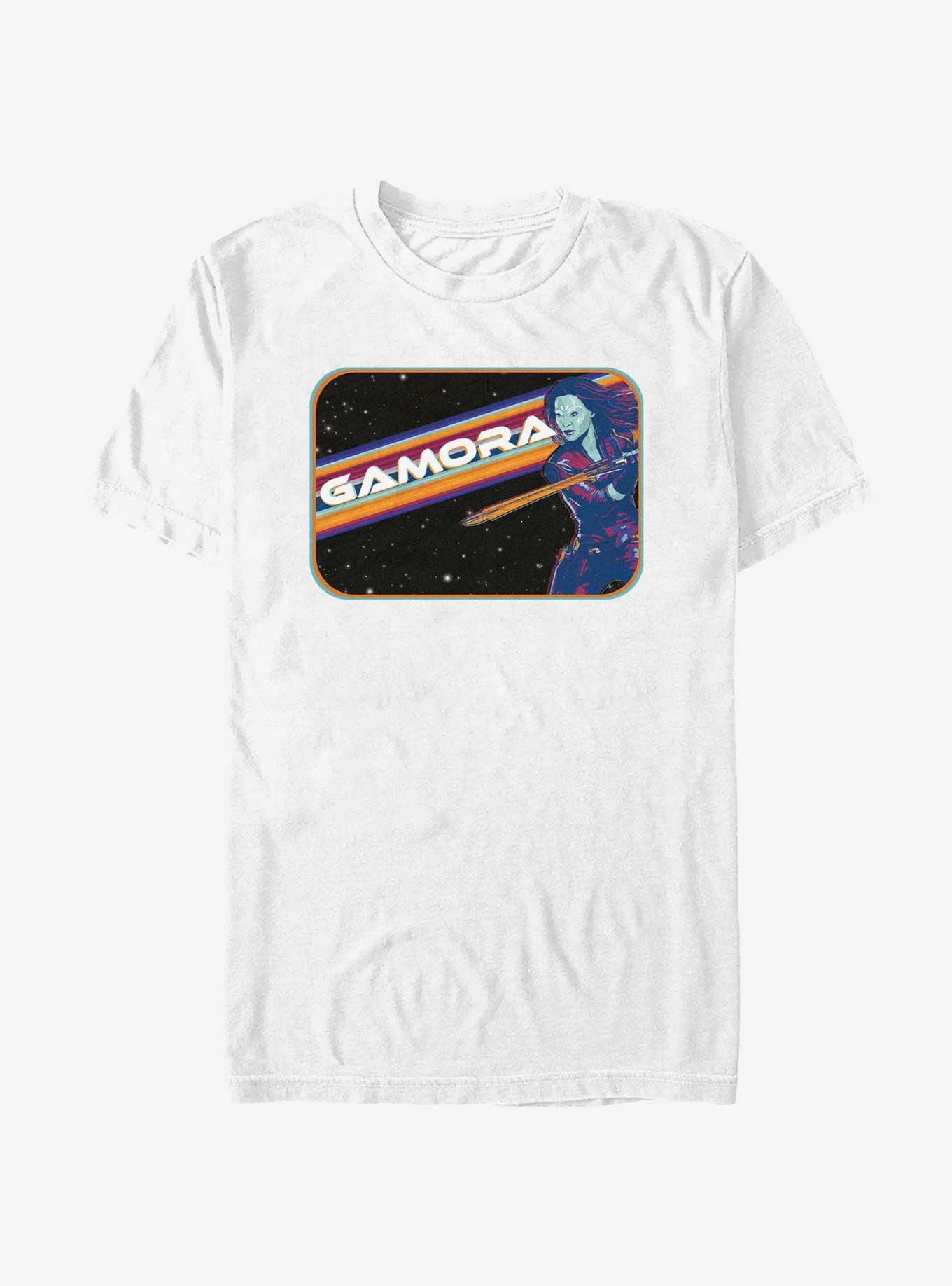 Marvel Guardians of the Galaxy Vol. 3 Gamora Space Badge T-Shirt, WHITE, hi-res