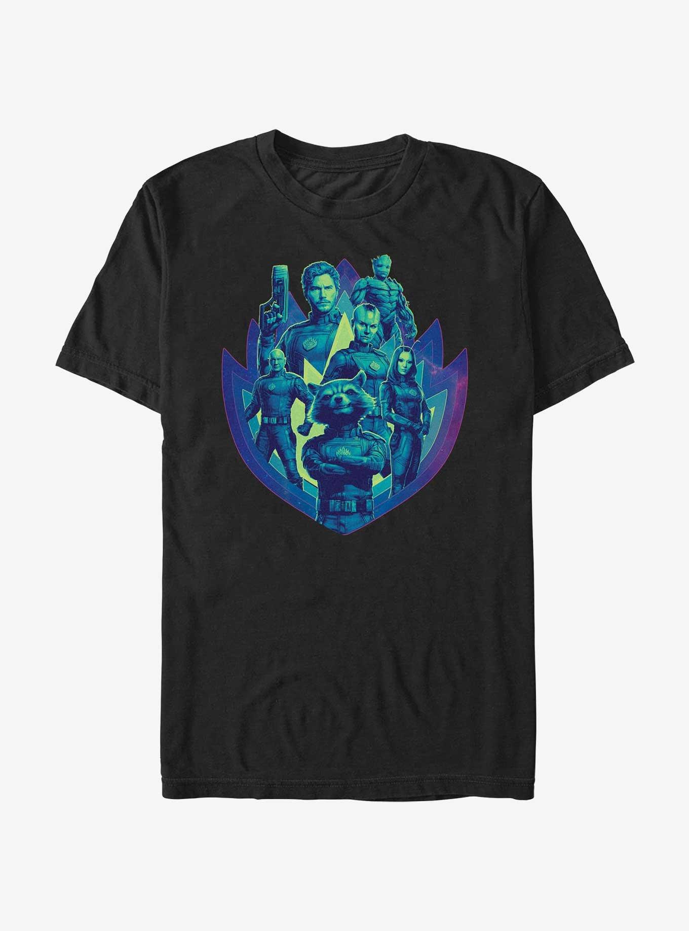 Marvel Guardians of the Galaxy Vol. 3 One Of The Guardians Badge T-Shirt, BLACK, hi-res