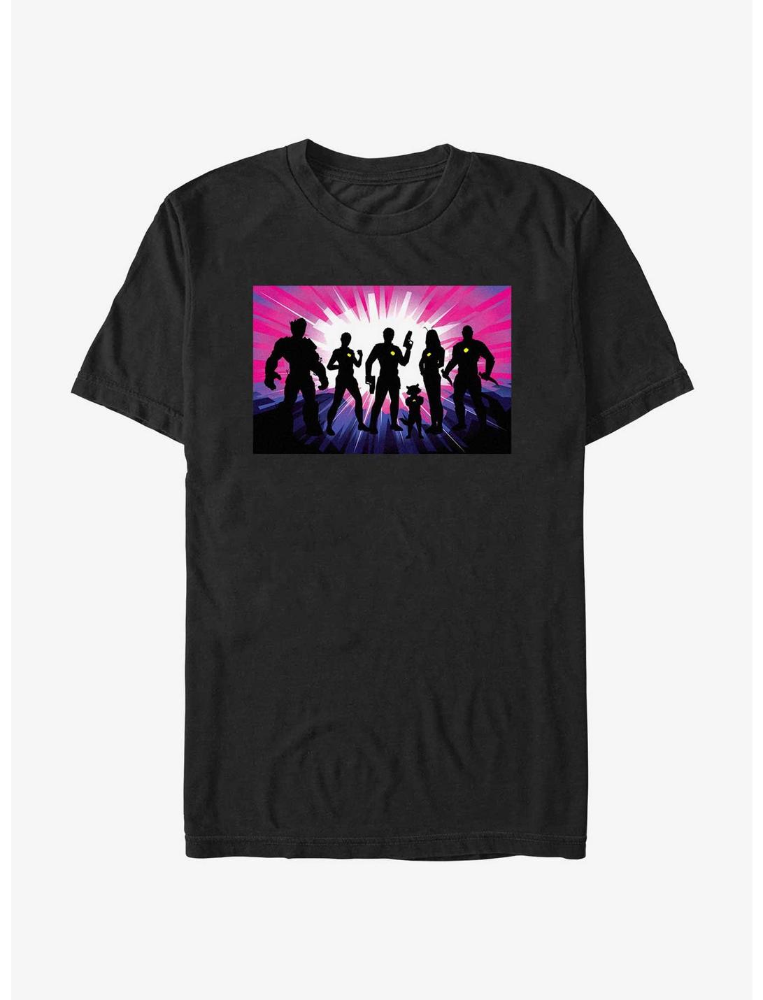 Marvel Guardians of the Galaxy Vol. 3 Hero Pose Silhouettes T-Shirt, BLACK, hi-res