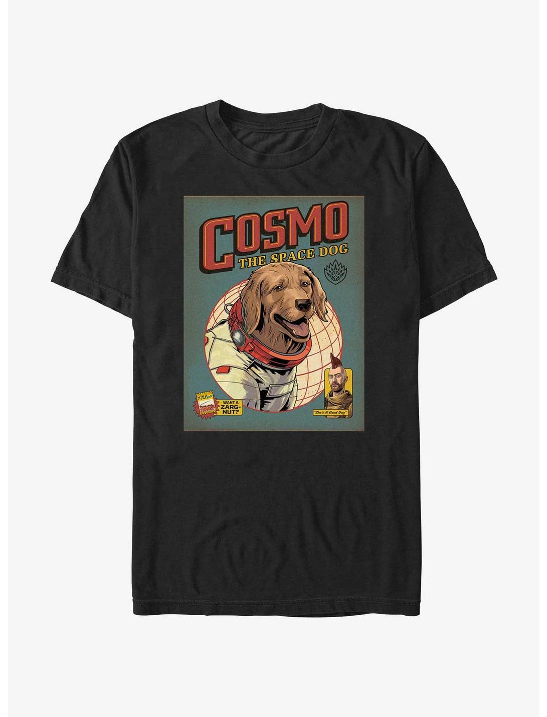 Marvel Guardians of the Galaxy Vol. 3 She's A Good Dog Cosmo Poster T-Shirt, BLACK, hi-res