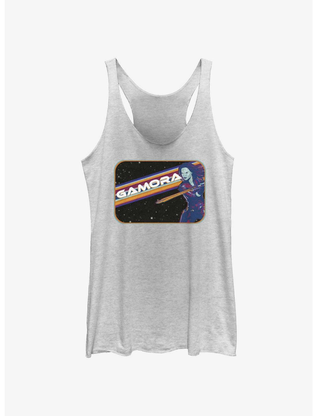 Marvel Guardians of the Galaxy Vol. 3 Gamora Space Badge Womens Tank Top, WHITE HTR, hi-res