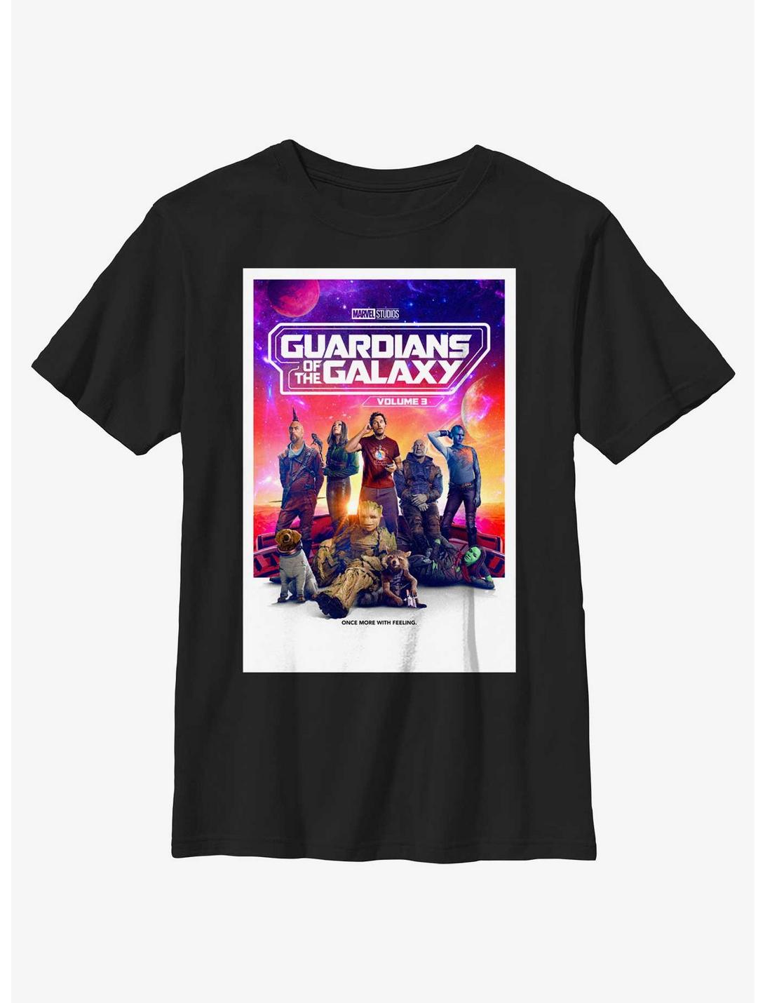 Marvel Guardians of the Galaxy Vol. 3 Universal Family Poster Youth T-Shirt, BLACK, hi-res