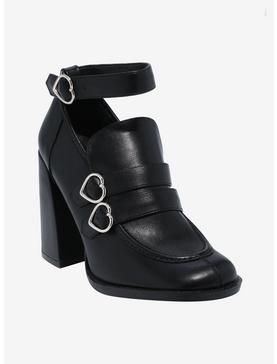 Koi Heart Buckle High Heel Ankle Boots, , hi-res