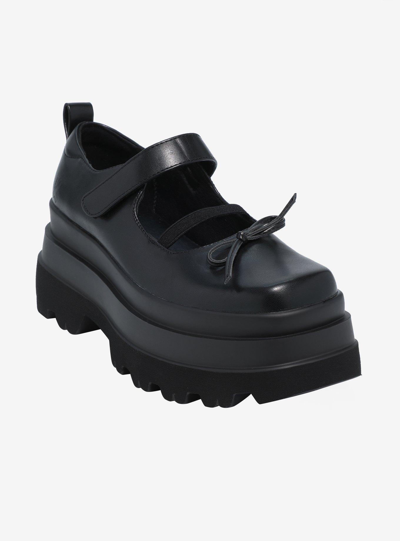 CC Mary Jane Black Bow Tie Lambskin