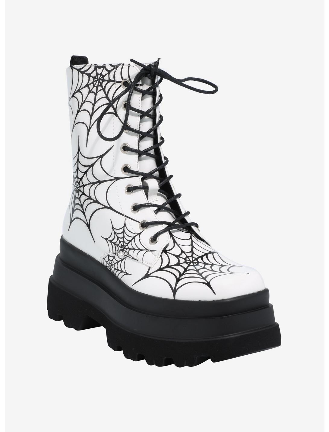 Koi Spiderweb Combat Boots, MULTI, hi-res