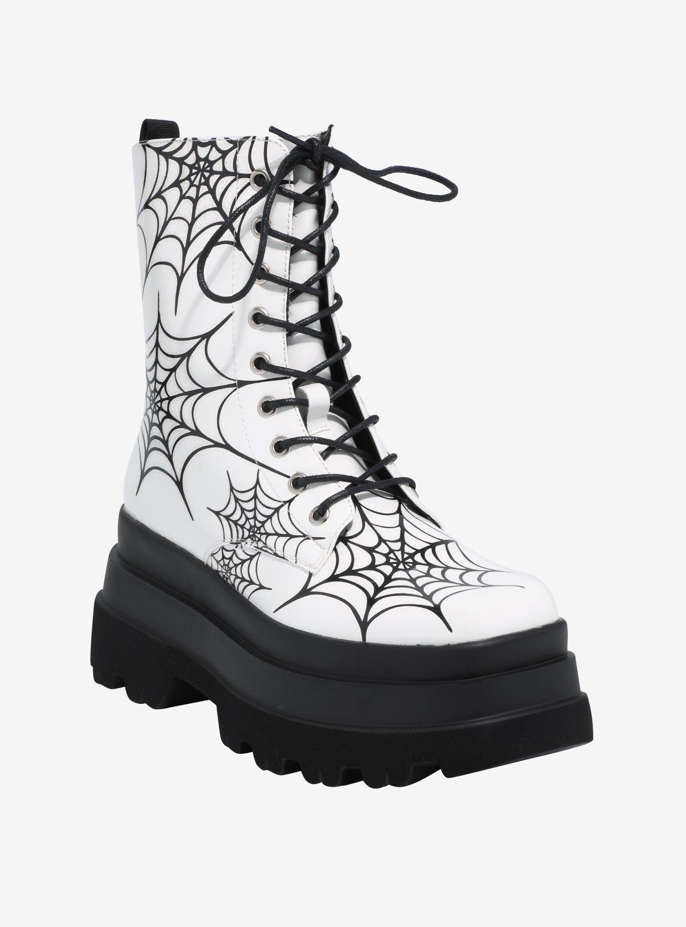 Koi Spiderweb Combat Boots, MULTI, hi-res