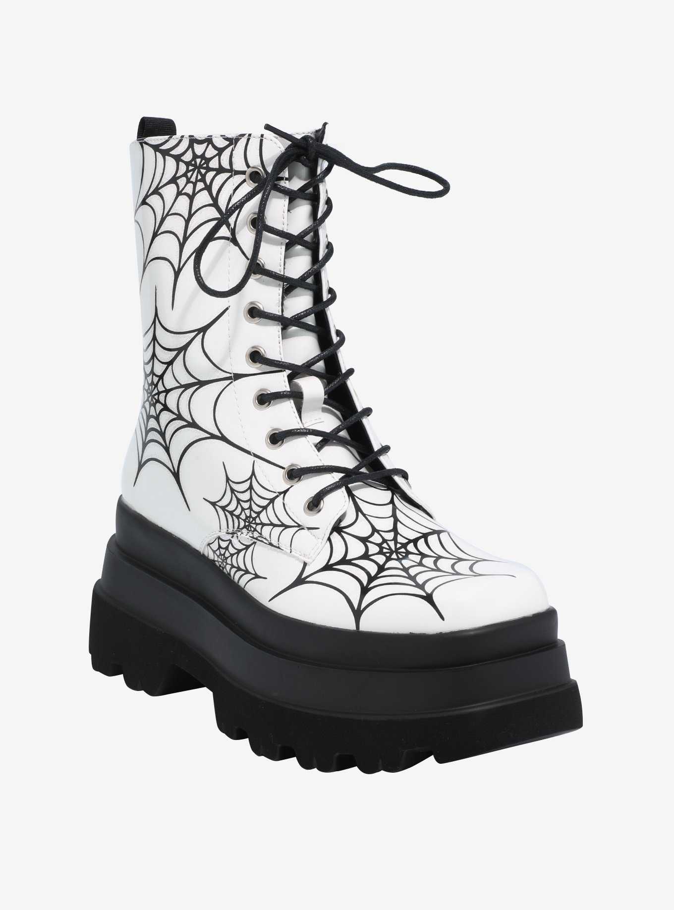 Koi Spiderweb Combat Boots, , hi-res