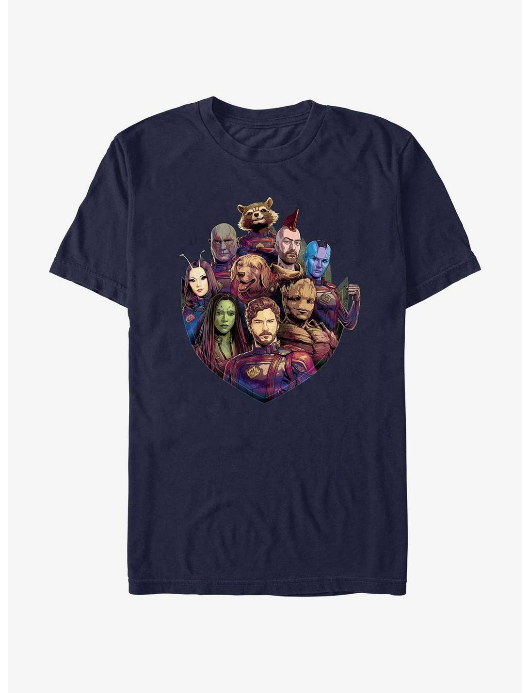 Marvel Guardians of the Galaxy Vol. 3 Badge Protectors T-Shirt, NAVY, hi-res