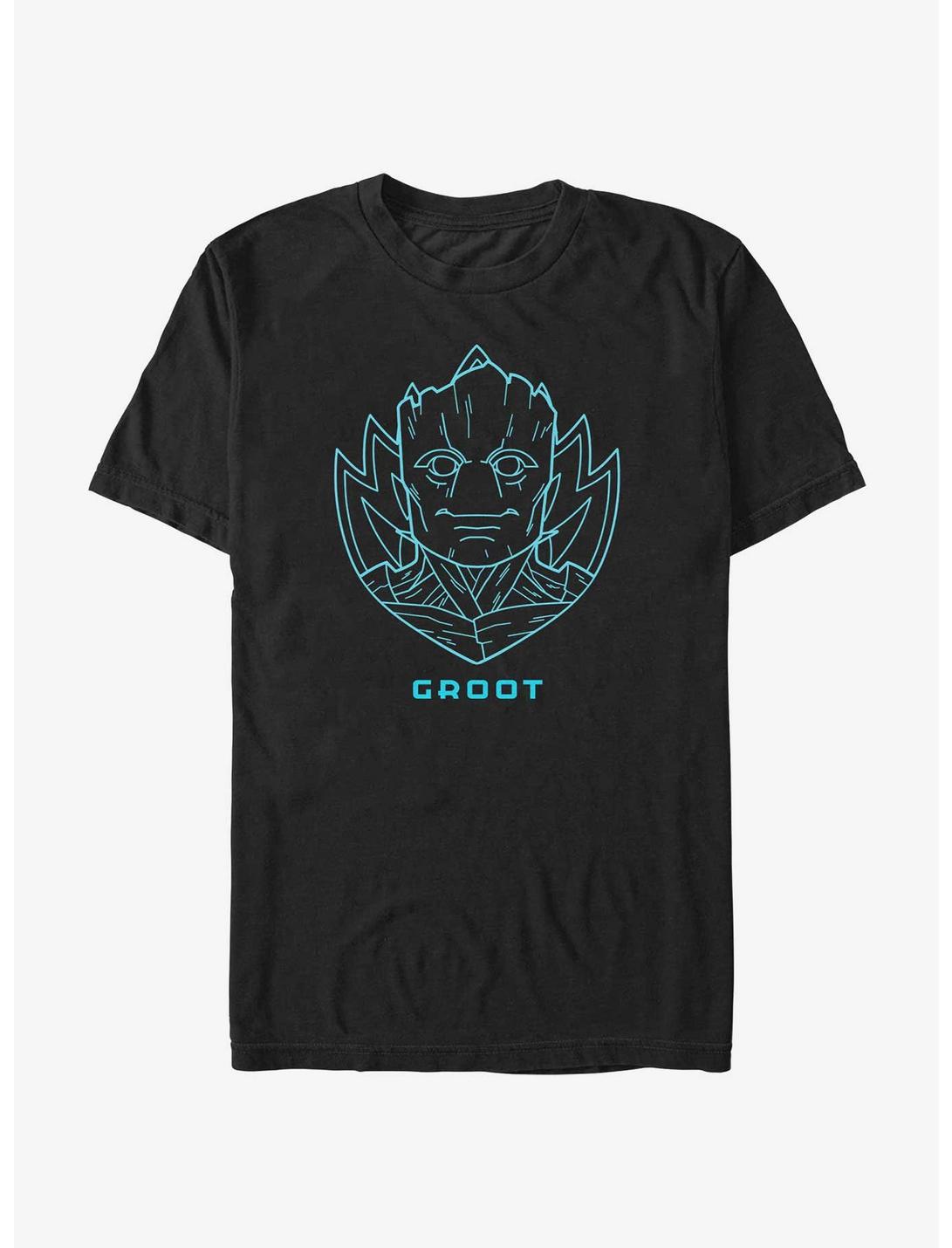 Marvel Guardians of the Galaxy Vol. 3 Groot Badge T-Shirt, BLACK, hi-res