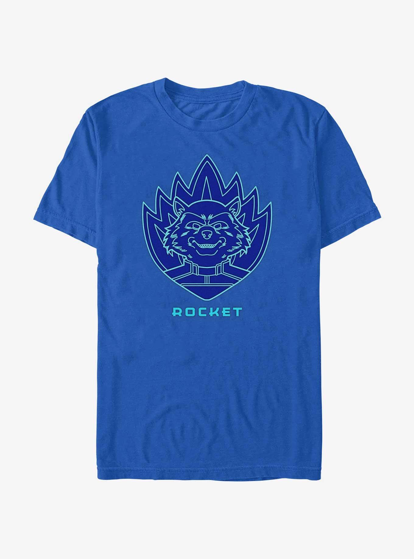 Marvel Guardians of the Galaxy Vol. 3 Rocket Badge T-Shirt, ROYAL, hi-res