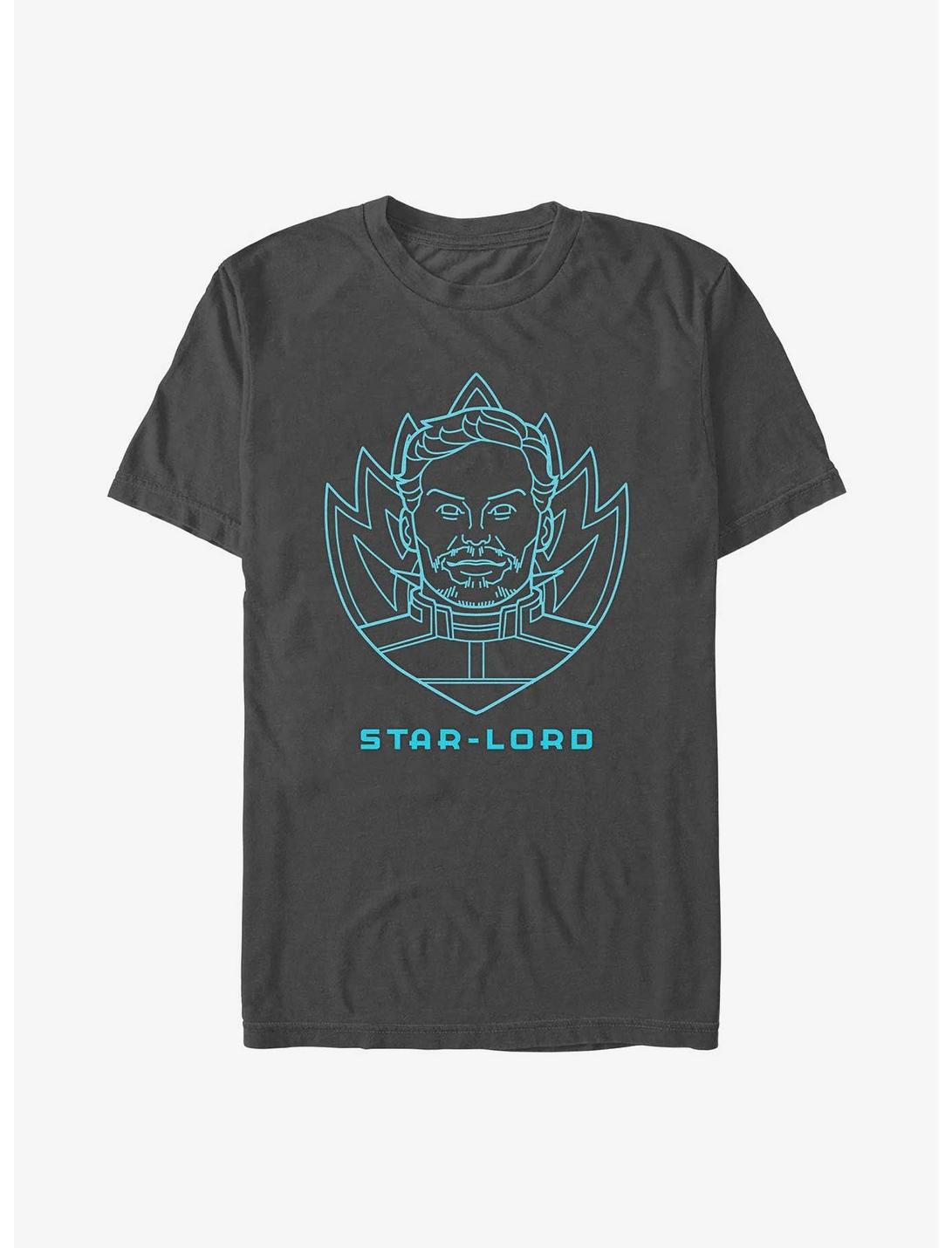 Marvel Guardians of the Galaxy Vol. 3 Star-Lord Badge T-Shirt, CHARCOAL, hi-res