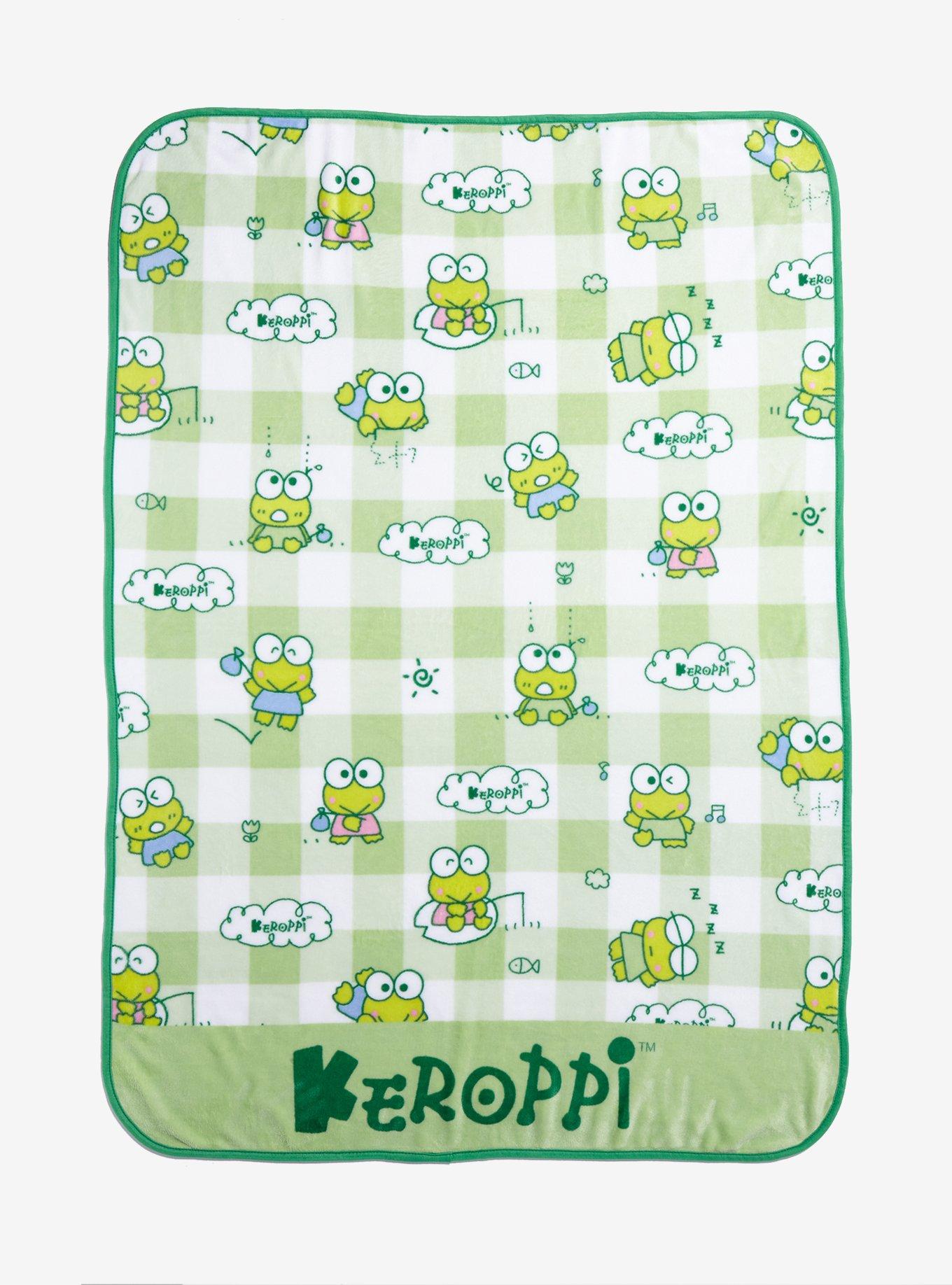 Keroppi Gingham Throw Blanket