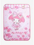 My Melody Pink Lace & Flowers Throw Blanket, , hi-res