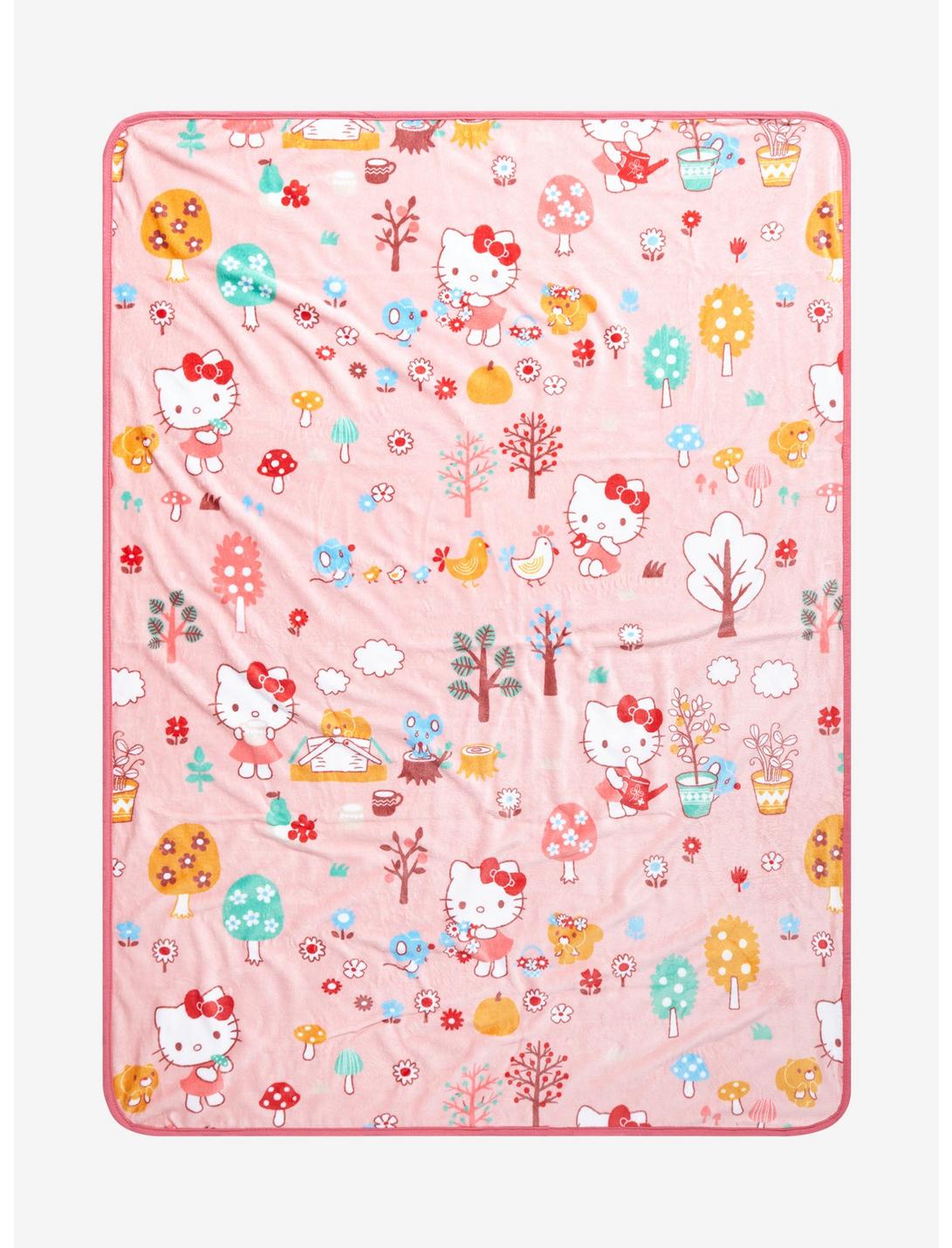 Hello Kitty Forest Friends Throw Blanket, , hi-res