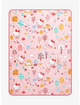 Hello Kitty Forest Friends Throw Blanket, , hi-res