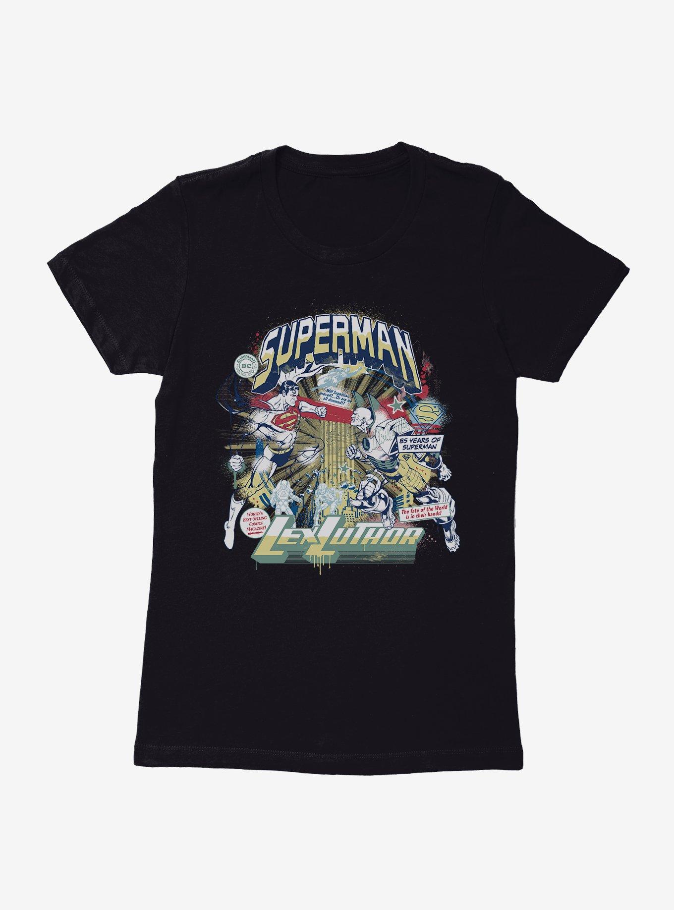 DC Comics Superman 85 Years Lex Luthor Fight Womens T-Shirt, , hi-res