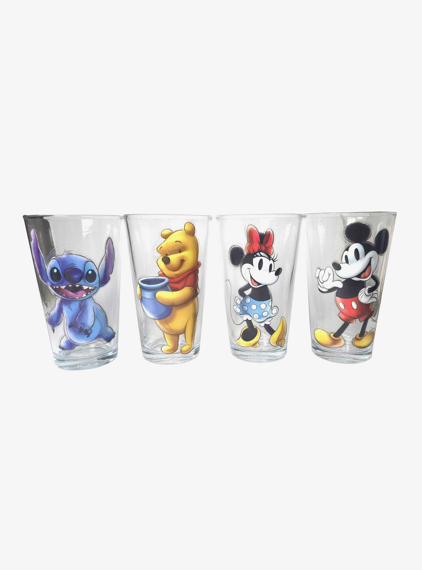 Disney Mashup Stitch, Pooh Bear, Mickey, and Minnie Pint Glass Set, , hi-res