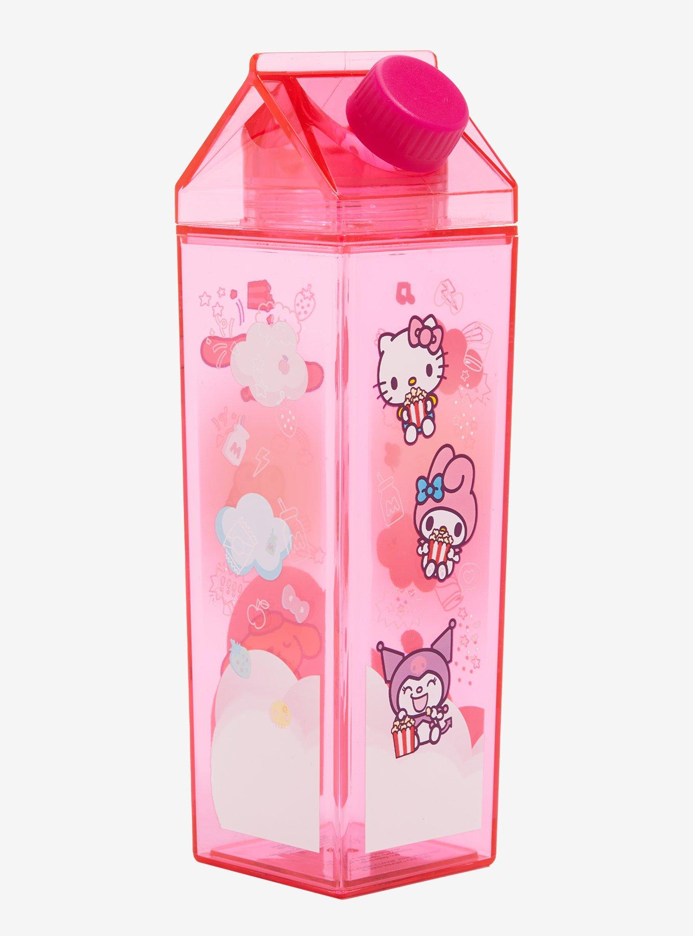 Pink Bunny & Bear Square Water Bottle CartonBox