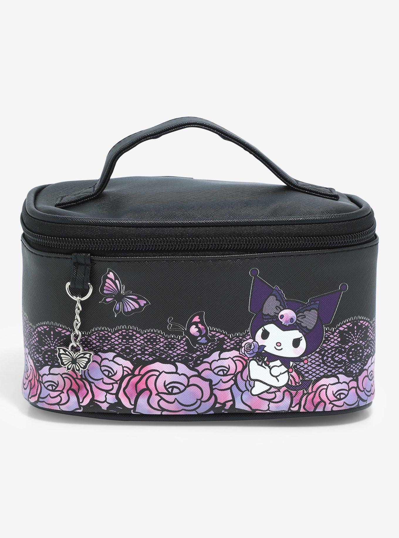 Kuromi Butterfly Roses Makeup Bag, , hi-res