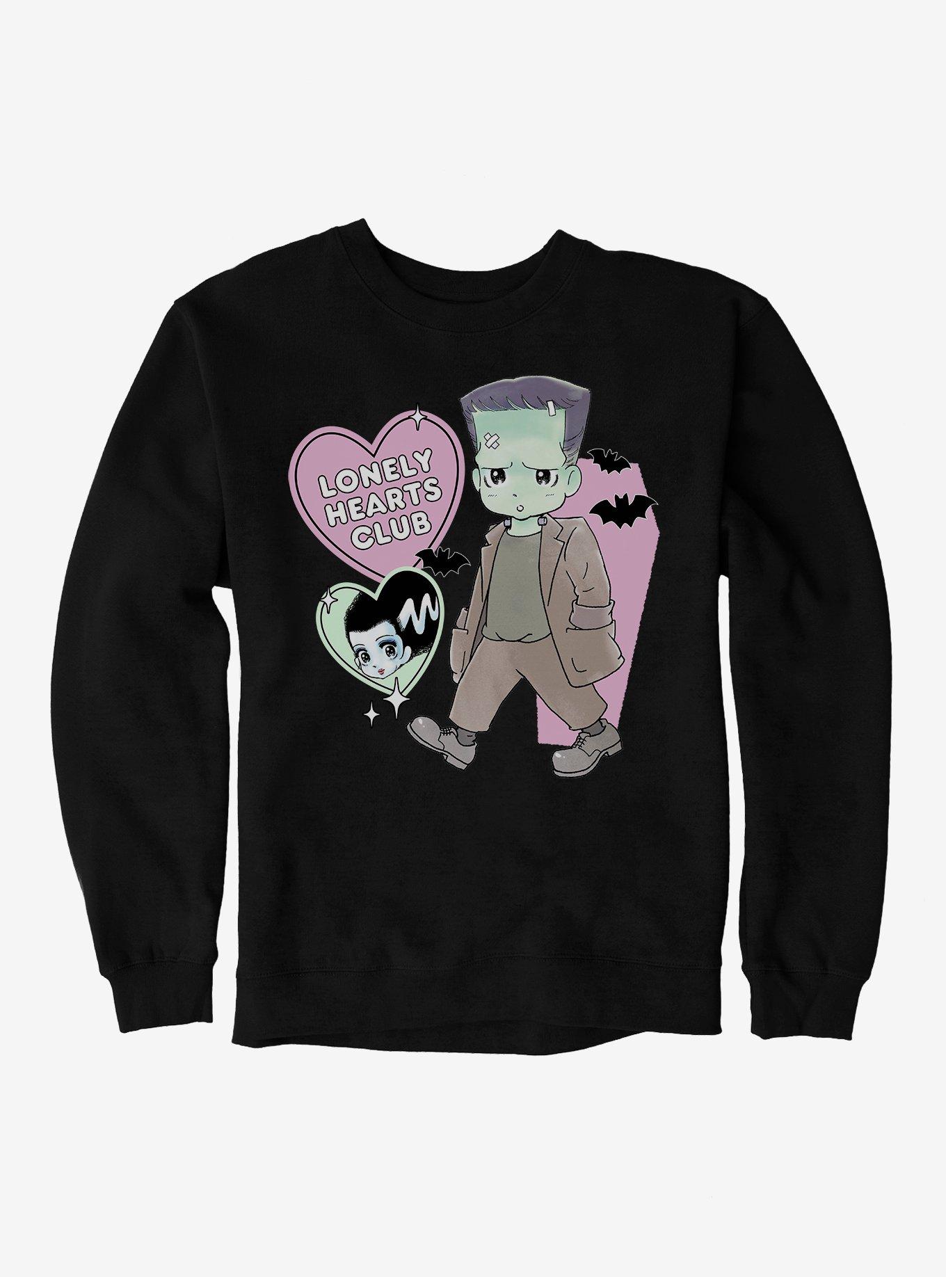 Universal Monsters Lonely Hearts Club Sweatshirt, BLACK, hi-res