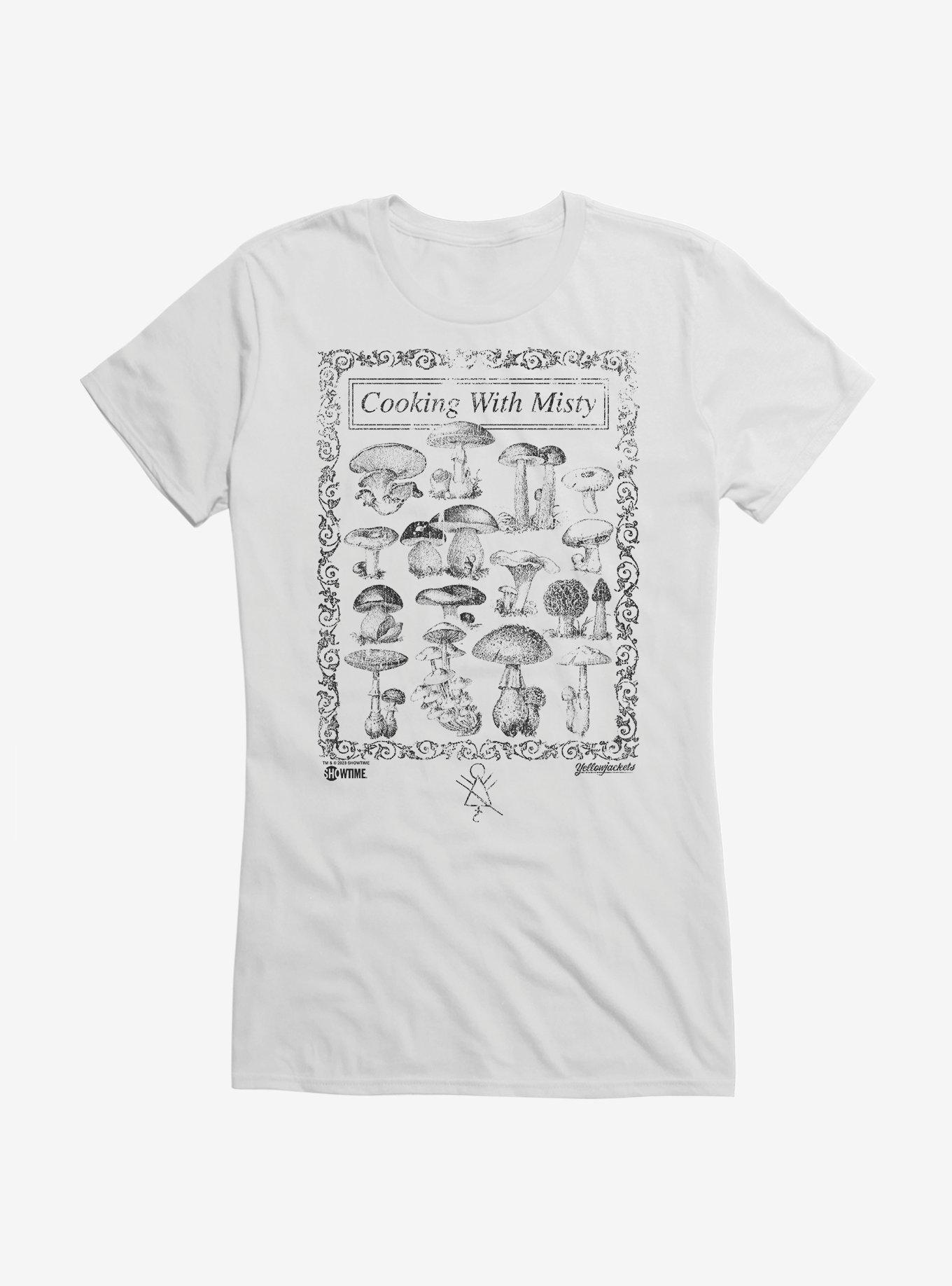 Yellowjackets Cooking With Misty Mushroom Girls T-Shirt, WHITE, hi-res